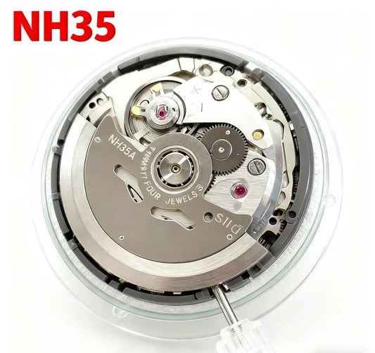 Japan Genuine NH35 Automatic Mechanical Movement is a high-accuracy 24 jewels watch movement with reliable performance and smooth operation. Featuring a date display at 3:00, it is perfect for mod watches and replacement pro
