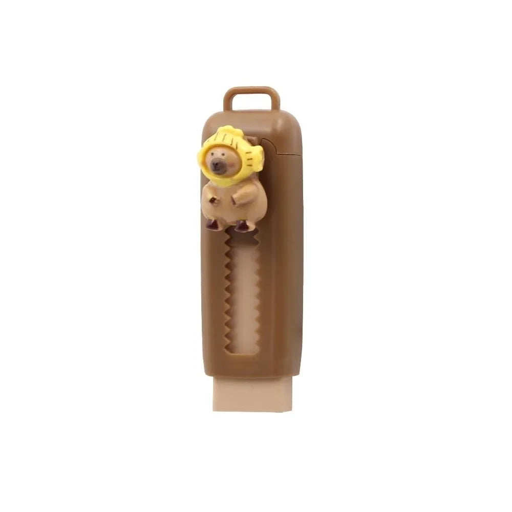 1/4pcs Capybara Erasers Set features cute cartoon capybara designs with smooth 4B retractable erasers. Perfect for drawing, exams, school, and everyday stationery use for kids and students.