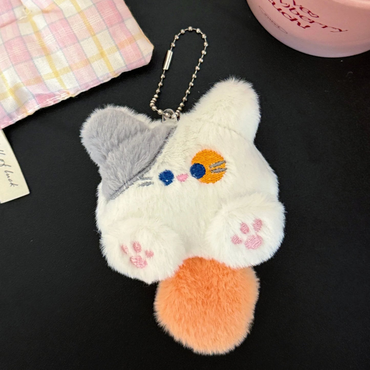 Cute Plush Kitten Doll Keychain Pendant – Backpack & Couple Bag Decoration Gift