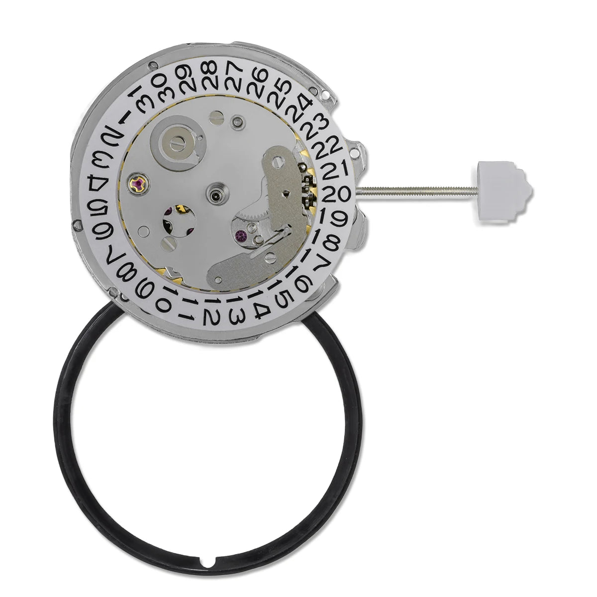 Japan Genuine NH35 Automatic Mechanical Movement is a high-accuracy 24 jewels watch movement with reliable performance and smooth operation. Featuring a date display at 3:00, it is perfect for mod watches and replacement pro