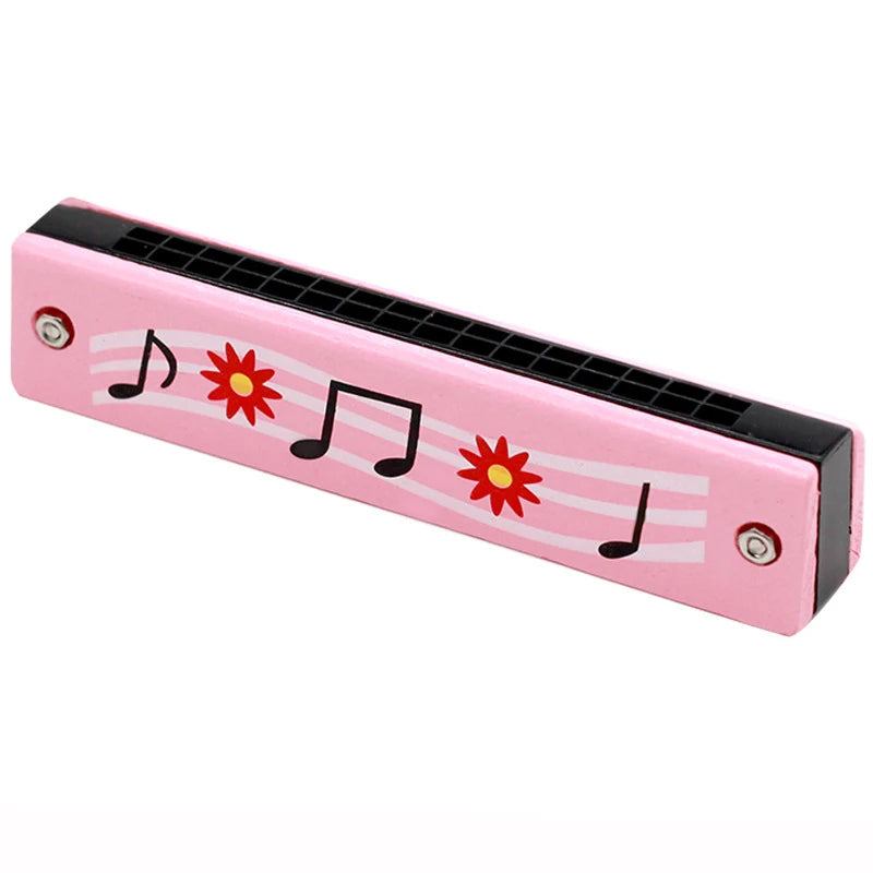 16-Hole Wooden Harmonica is a cute cartoon animal musical toy for kids. It helps improve creativity and early learning while making music fun for children.