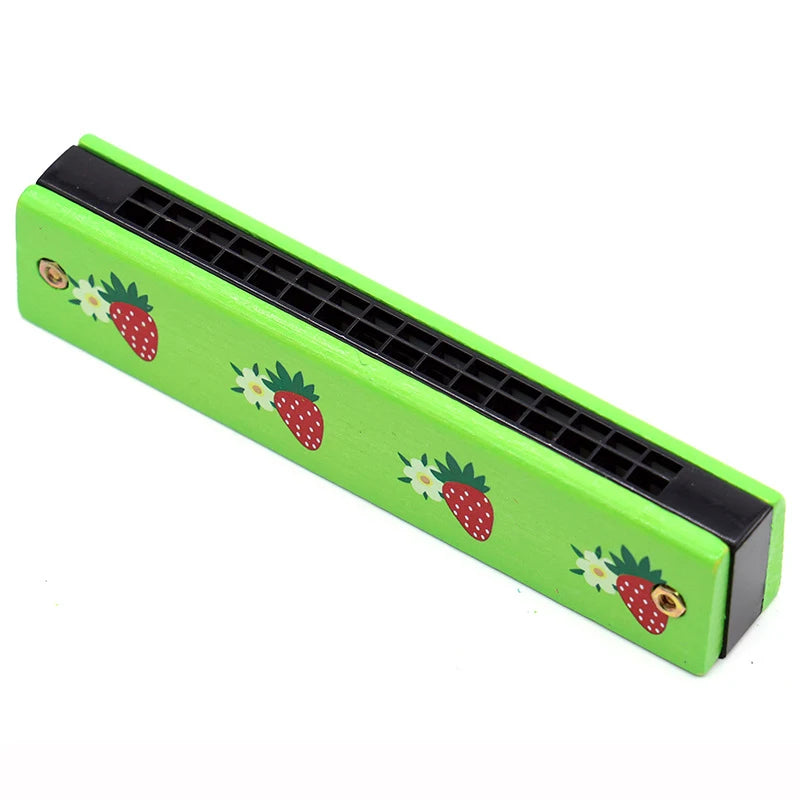 16-Hole Wooden Harmonica is a cute cartoon animal musical toy for kids. It helps improve creativity and early learning while making music fun for children.