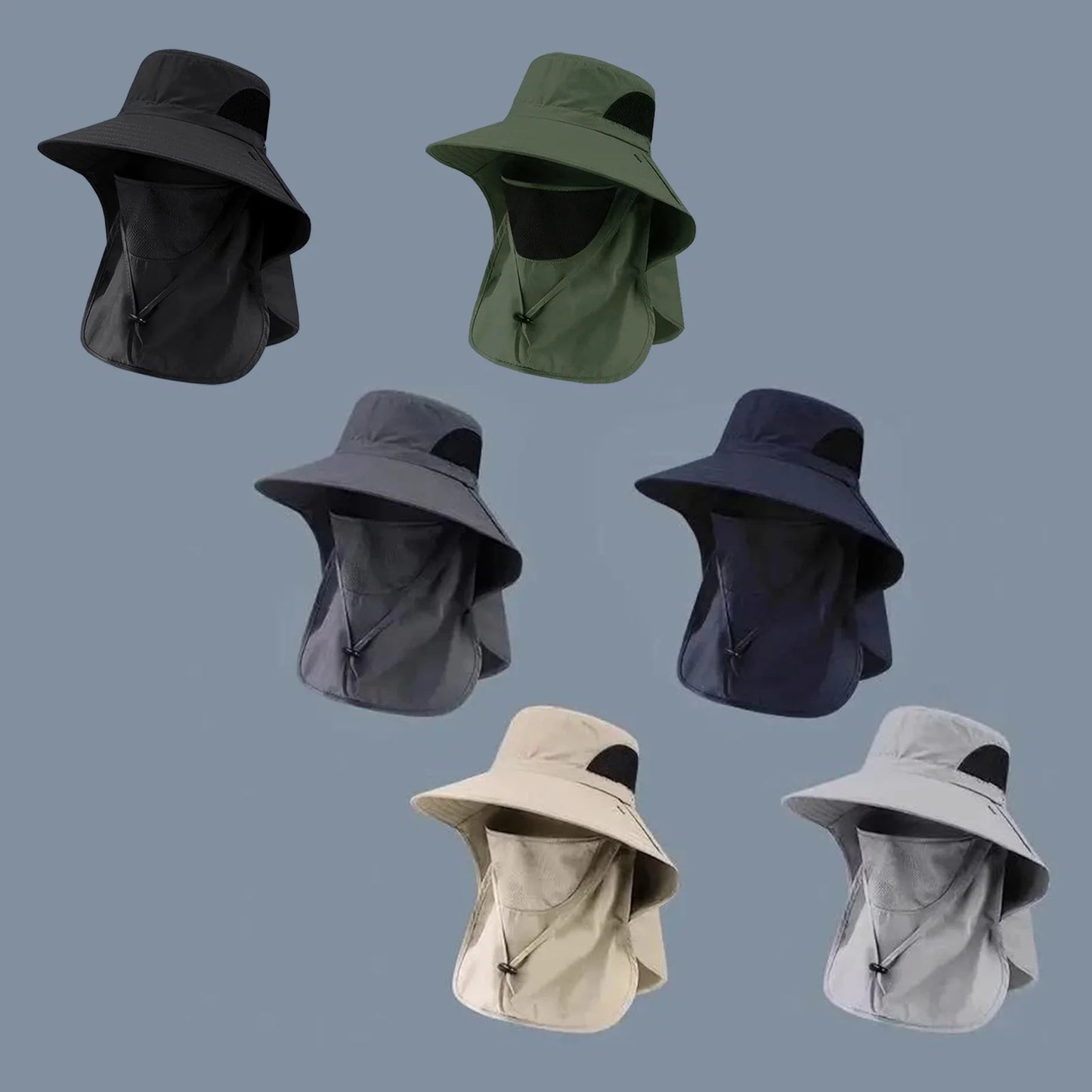 Sun Fishing Hat for women features a wide brim and neck cover for extra sun protection. Breathable and lightweight design helps protect from UV rays during travel, beach trips, fishing, and outdoor activities.