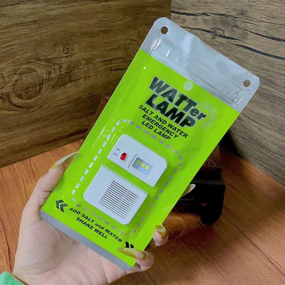 Portable Camping Lamp Salt Water LED Emergency Lamp for Outdoor Camping Night Fishing Lamp Energy Saving Lamp Travel Supplies