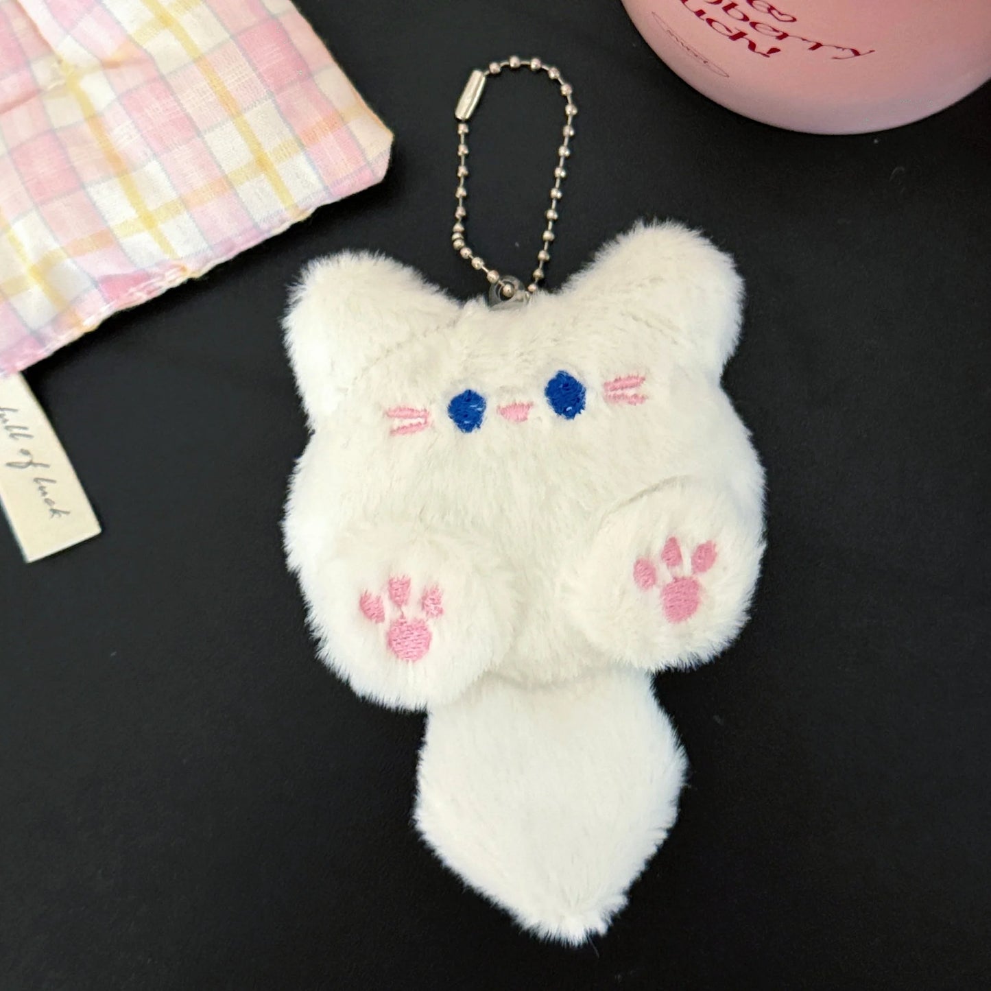 Cute Plush Kitten Doll Keychain Pendant – Backpack & Couple Bag Decoration Gift