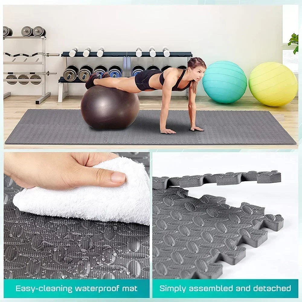 EVA Interlocking Foam Fitness Mat 4–20PCS – Non-Slip Home Gym & Kids Floor Tiles