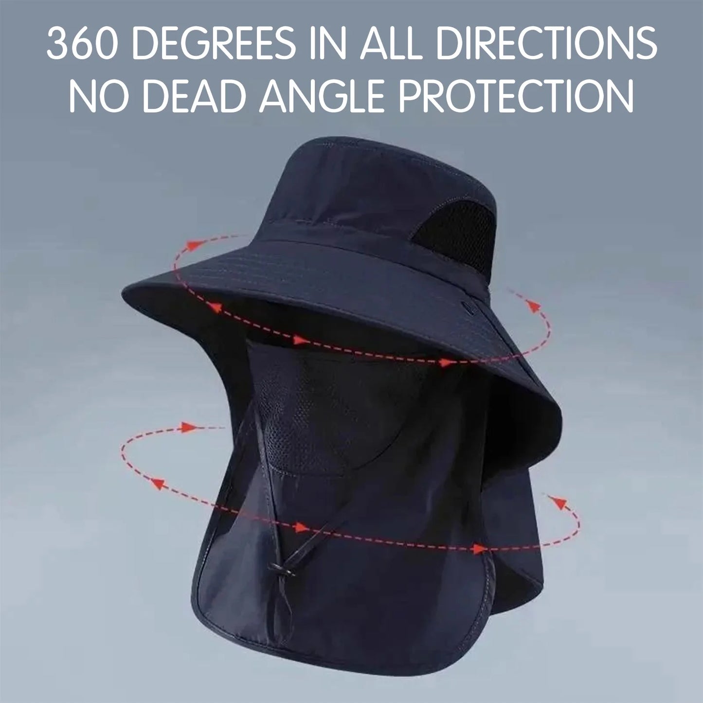 Sun Fishing Hat for women features a wide brim and neck cover for extra sun protection. Breathable and lightweight design helps protect from UV rays during travel, beach trips, fishing, and outdoor activities.