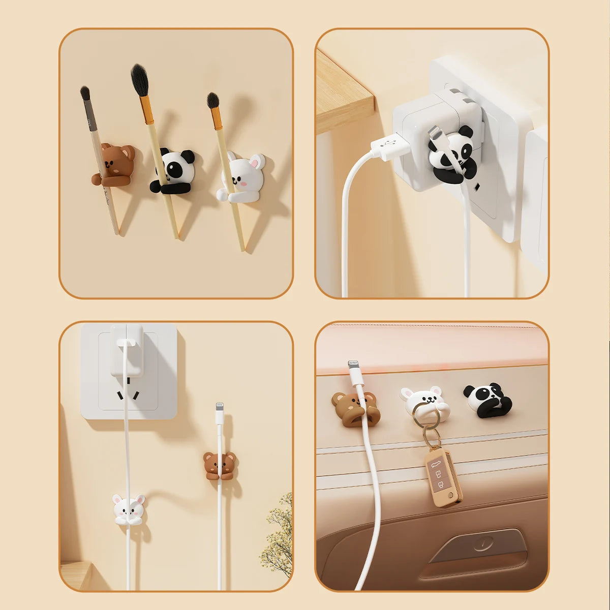WORTHBUY Cute Desktop Cable Manager keeps USB cables and wires neat, organized, and easy to access. Perfect for desks, offices, and home setups.