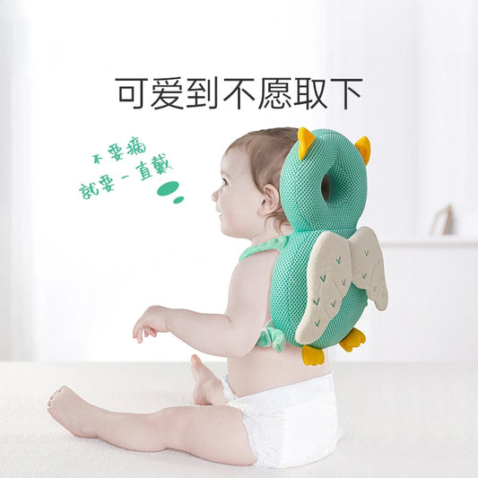 Cartoon Baby Head Protection Pillow Backpack – Soft Newborn & Toddler Safety Cushion Pad