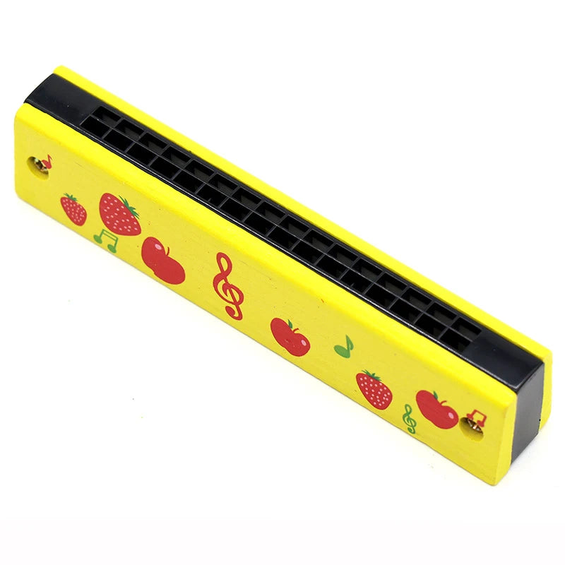 16-Hole Wooden Harmonica is a cute cartoon animal musical toy for kids. It helps improve creativity and early learning while making music fun for children.