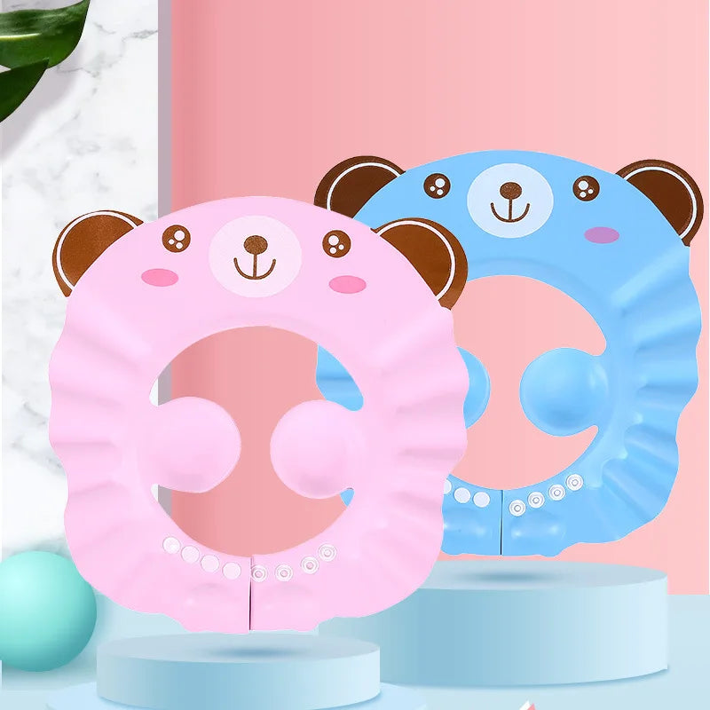 Baby Shower Soft Cap is designed to protect kids’ eyes and ears during hair washing and bathing. Soft, adjustable, and comfortable design helps make shampoo time safer and more enjoyable for children.