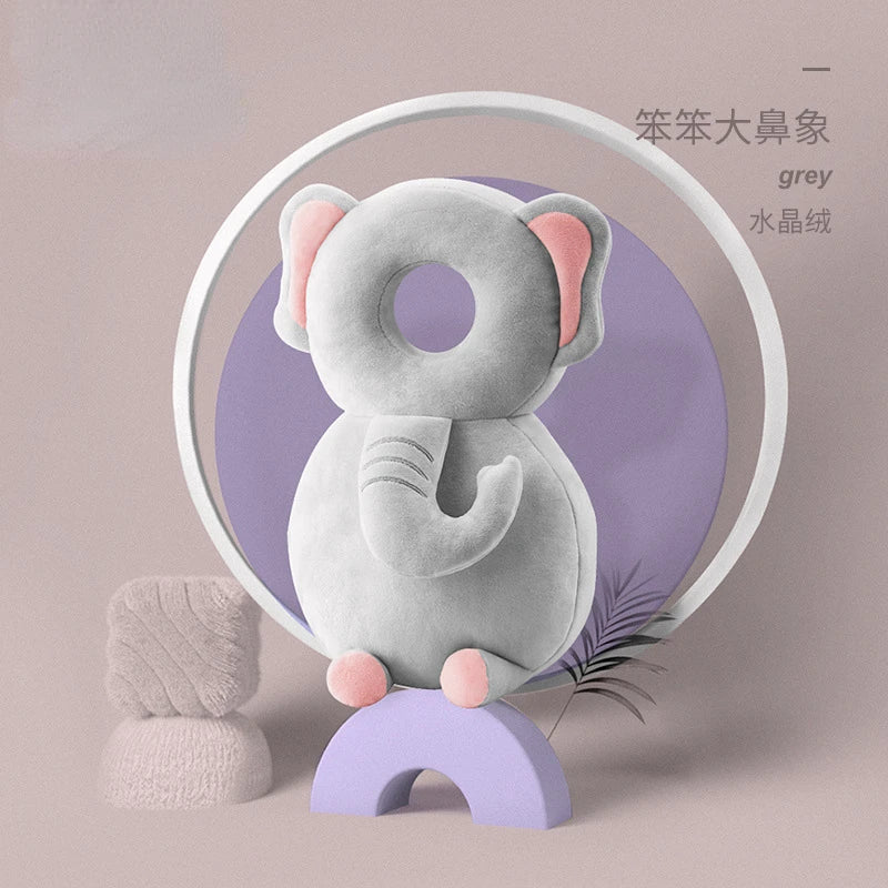 Cartoon Baby Head Protection Pillow Backpack – Soft Newborn & Toddler Safety Cushion Pad