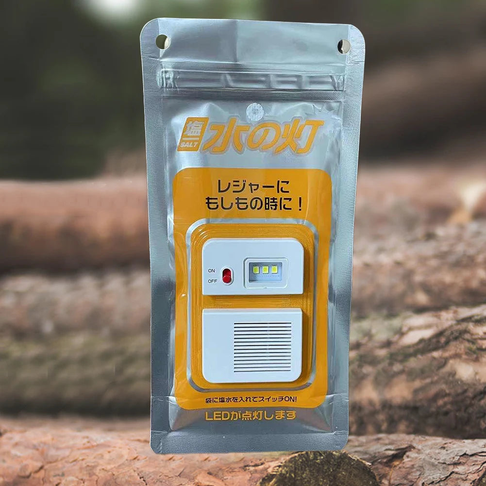 Portable Camping Lamp Salt Water LED Emergency Lamp for Outdoor Camping Night Fishing Lamp Energy Saving Lamp Travel Supplies