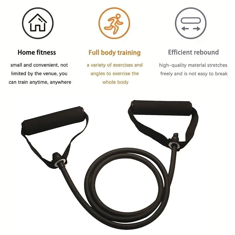 Resistance Bands with Handles are perfect for home workouts, strength training, stretching, and fitness exercises for men and women. Durable and flexible design helps improve muscle strength, balance, and body fitness easily