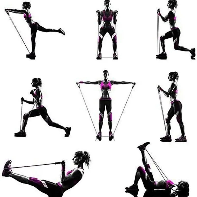Resistance Bands with Handles are perfect for home workouts, strength training, stretching, and fitness exercises for men and women. Durable and flexible design helps improve muscle strength, balance, and body fitness easily