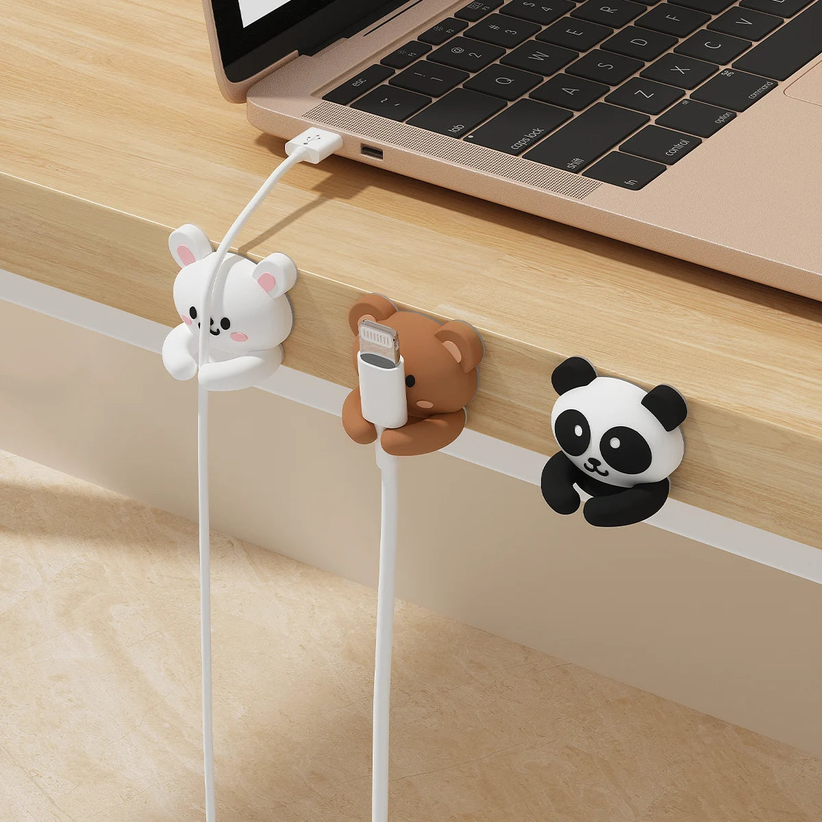 WORTHBUY Cute Desktop Cable Manager keeps USB cables and wires neat, organized, and easy to access. Perfect for desks, offices, and home setups.