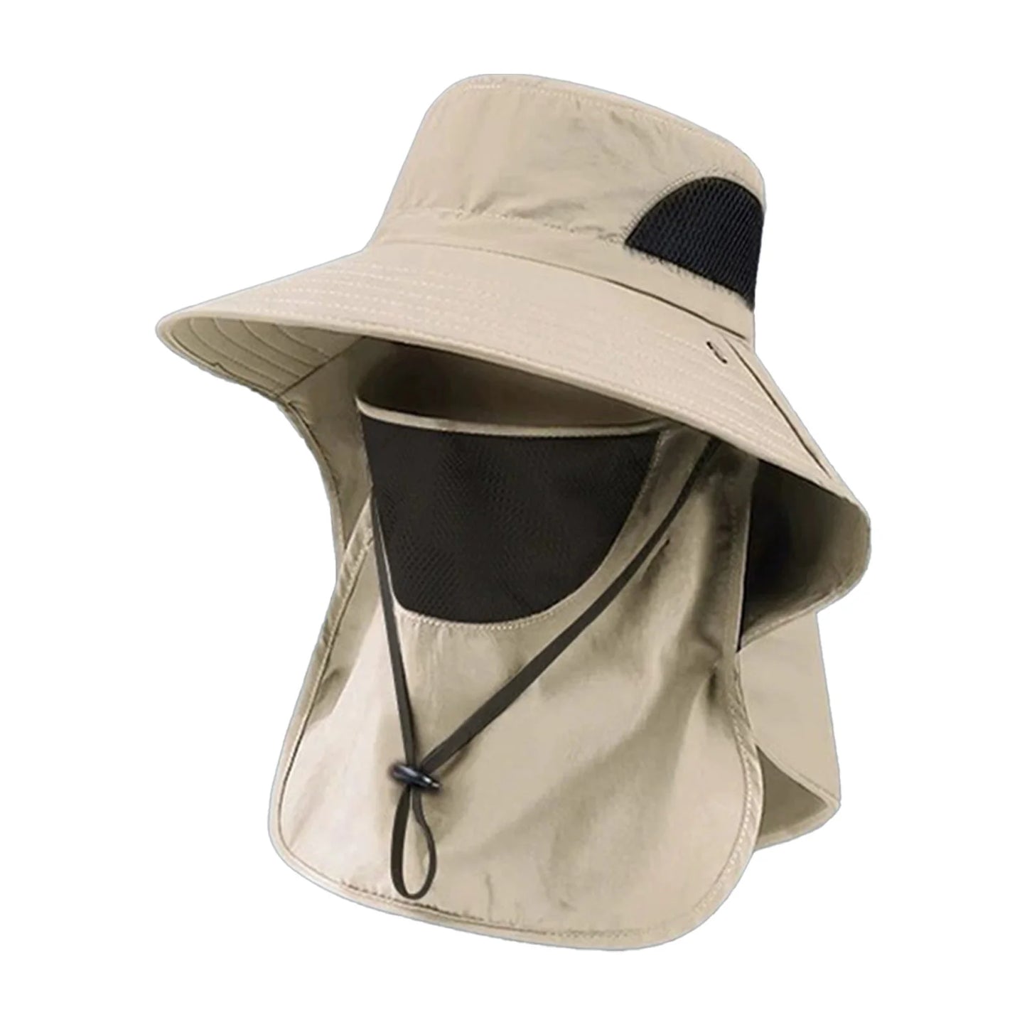 Sun Fishing Hat for women features a wide brim and neck cover for extra sun protection. Breathable and lightweight design helps protect from UV rays during travel, beach trips, fishing, and outdoor activities.