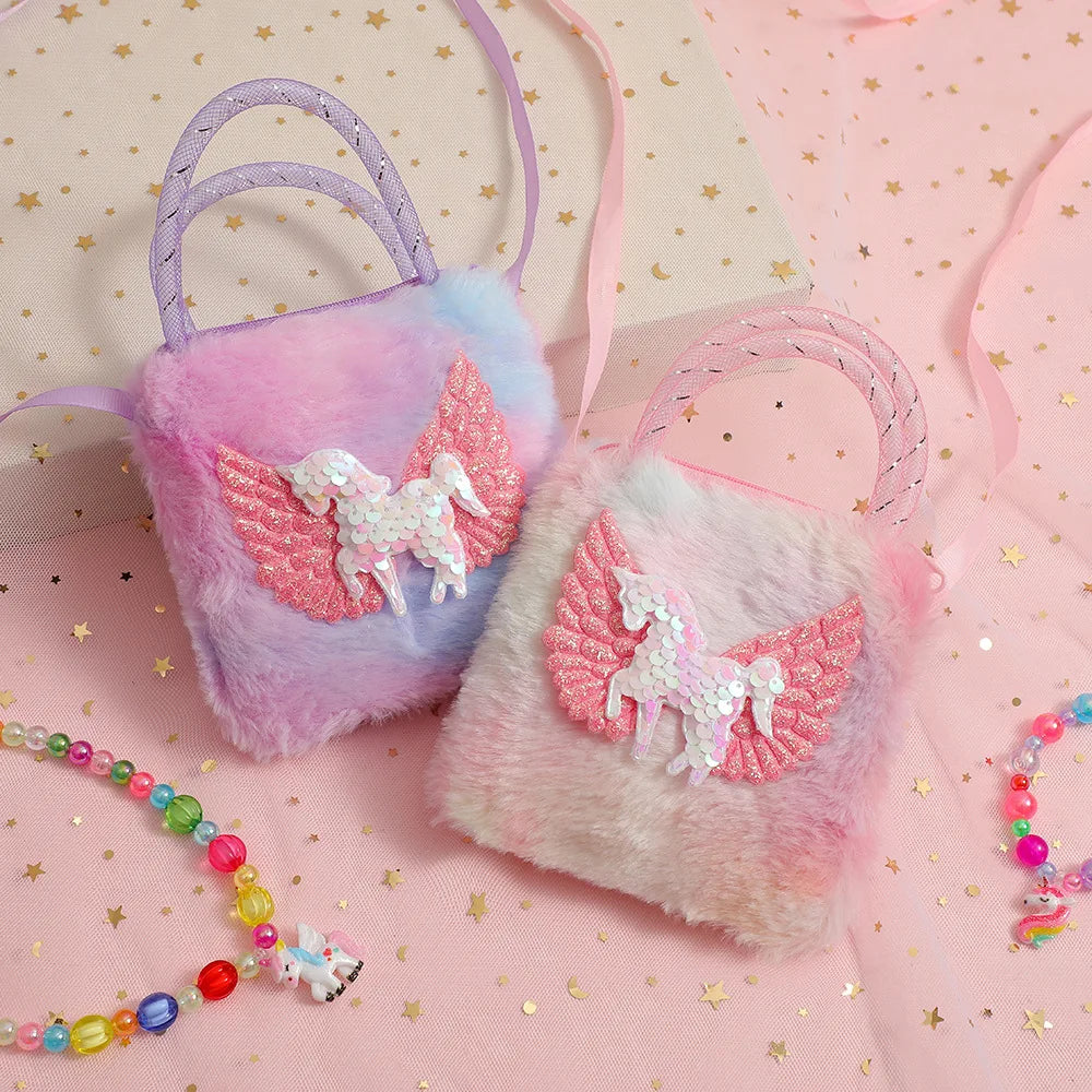Cute Cartoon Mini Unicorn Handbags For Little Girls