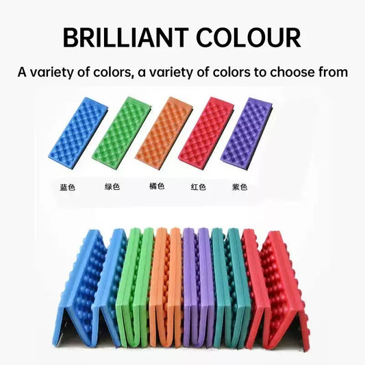 Portable Mini Waterproof Foam Mat is lightweight, foldable, and comfortable for camping, hiking, fishing, and outdoor activities. It can be used as a seat cushion or kneeling mat to keep you clean and comfortable anywhere.