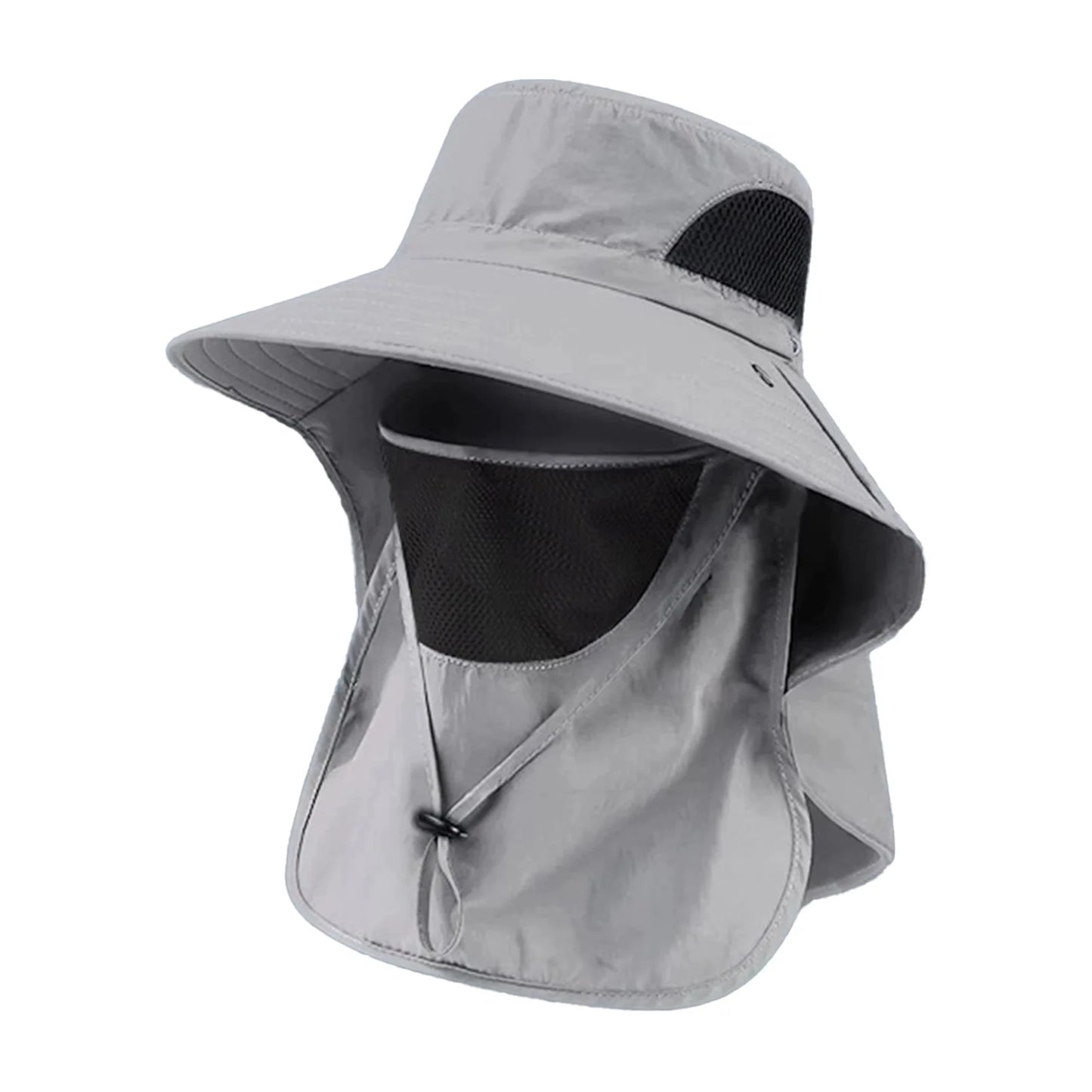 Sun Fishing Hat for women features a wide brim and neck cover for extra sun protection. Breathable and lightweight design helps protect from UV rays during travel, beach trips, fishing, and outdoor activities.